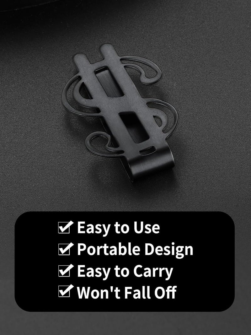 ChainsHouse Stainless Steel Money Clip Slim Wallet Credit Business Card Holder for Men, Wallet Charms Gift for Father Dad Husband - Image 5